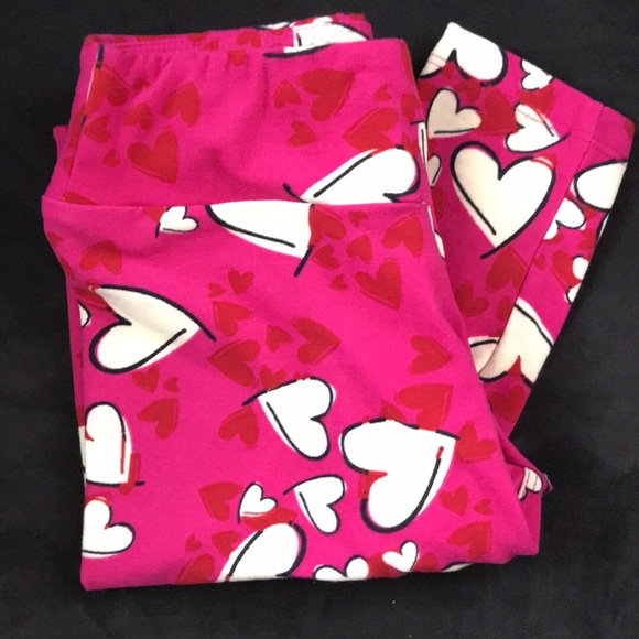 Lularoe Other - Lularoe Tween Heart Valentine Leggings